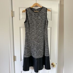 Tommy Hilfiger Women's Tweed and Leather Dress Size 10